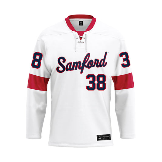 Samford - NCAA Football : Michael Roberson - White Hockey Jersey-0