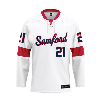 Samford - NCAA Football : Jayden Lewis - White Hockey Jersey-0