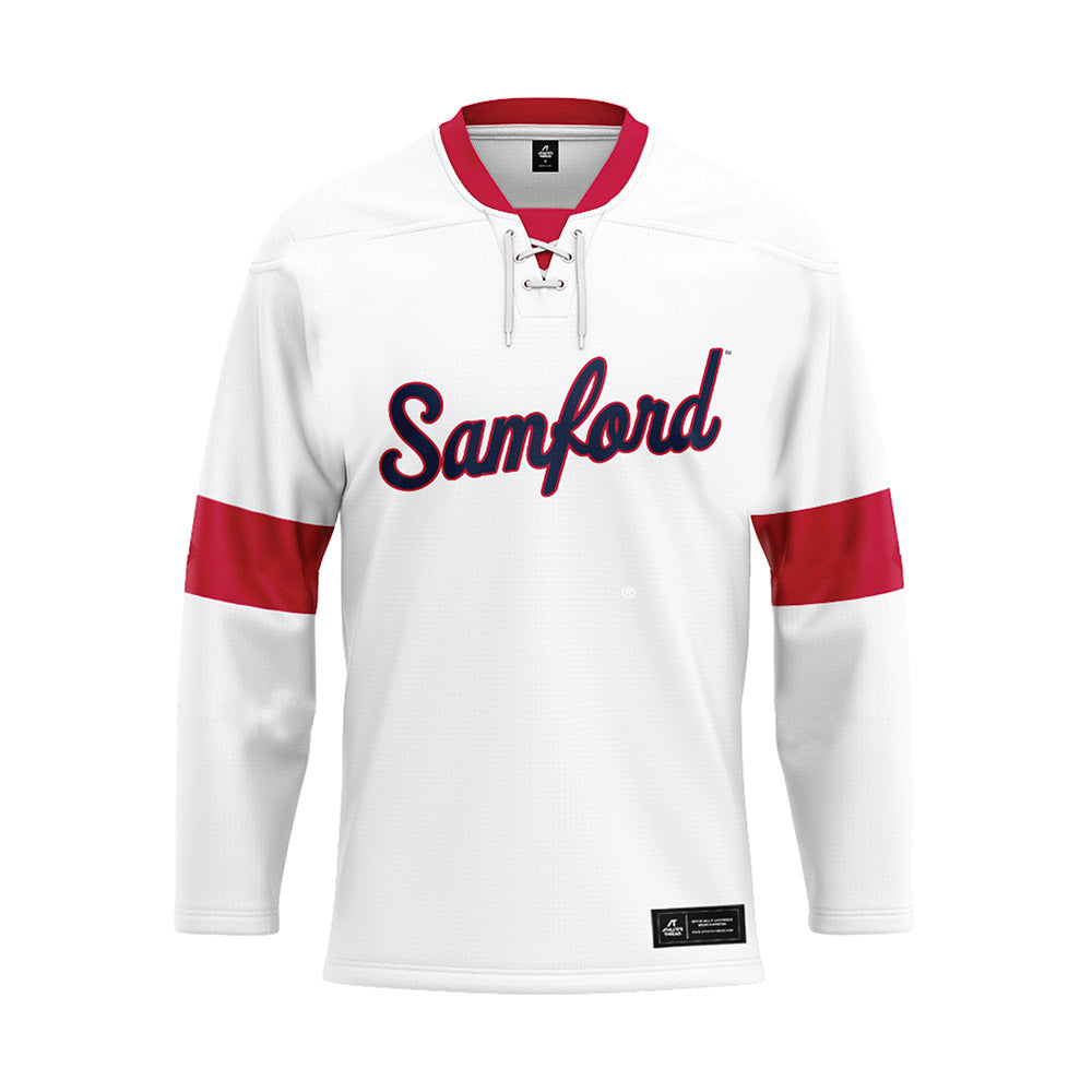 Samford - NCAA Men's Track & Field : Grant Weighall - White Hockey Jersey-0