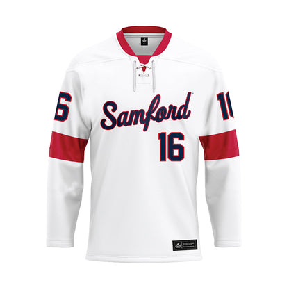 Samford - NCAA Football : Dylon Henderson - White Hockey Jersey-0