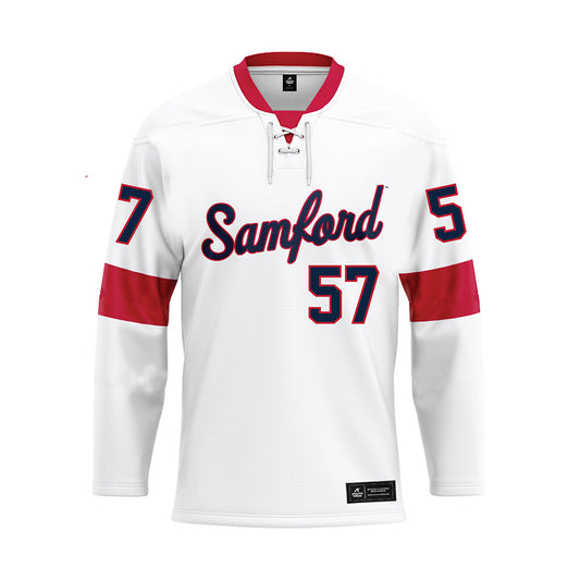 Samford - NCAA Football : Web Davidson - White Hockey Jersey-0