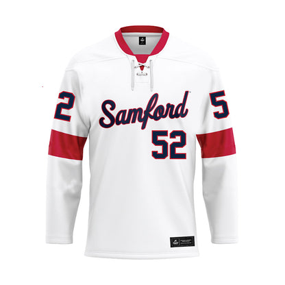 Samford - NCAA Football : Owen Sacks - White Hockey Jersey-0