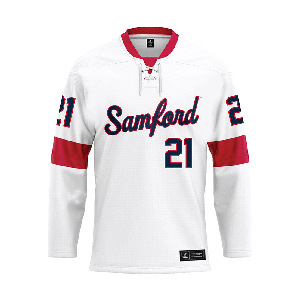 Samford - NCAA Women's Basketball : Kylee Lewandowski - White Hockey Jersey-0