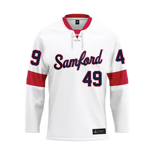 Samford - NCAA Football : Grayson Ford - White Hockey Jersey-0