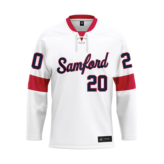 Samford - NCAA Women's Basketball : Bailey Hape - White Hockey Jersey-0