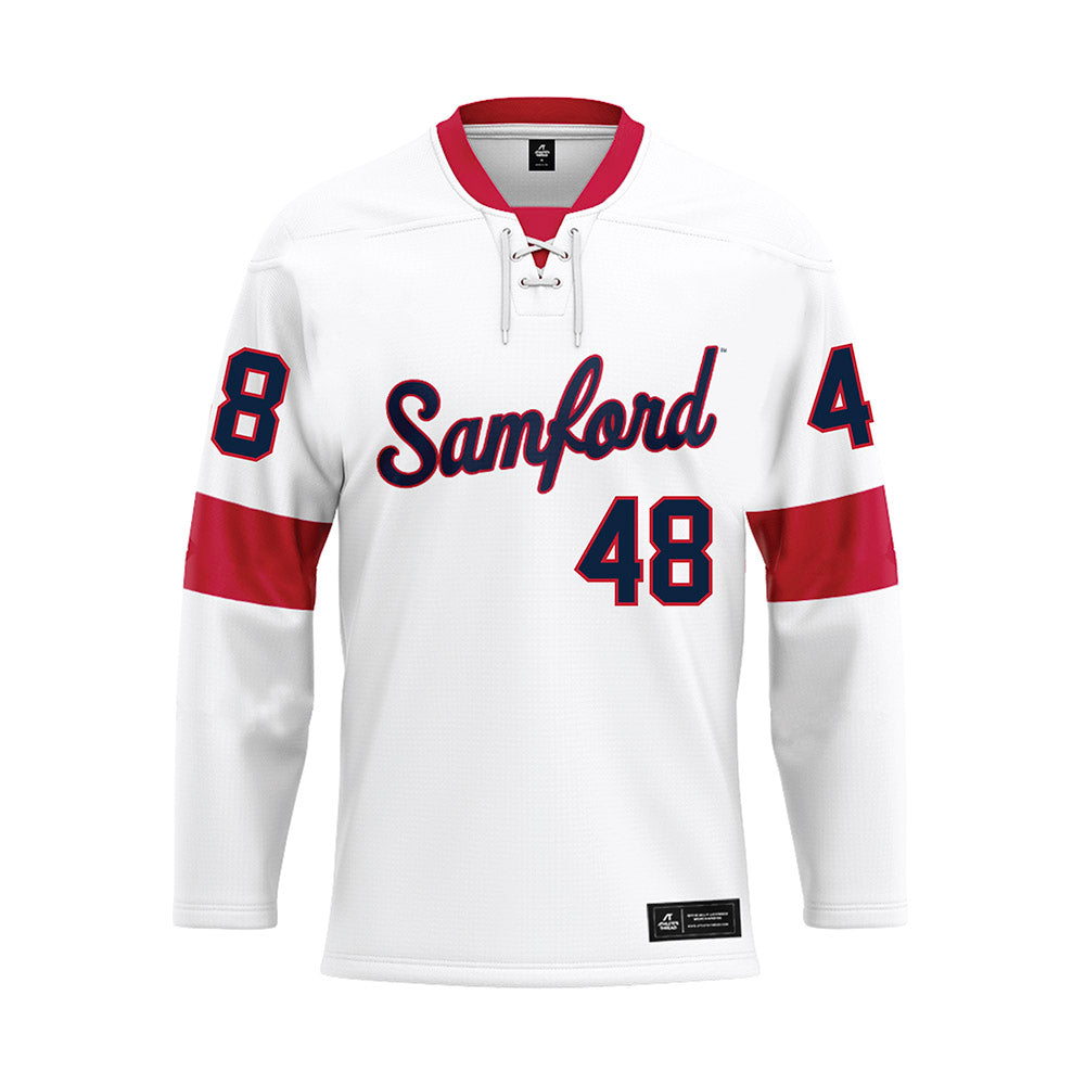 Samford - NCAA Football : Jacob Johnson - White Hockey Jersey-0