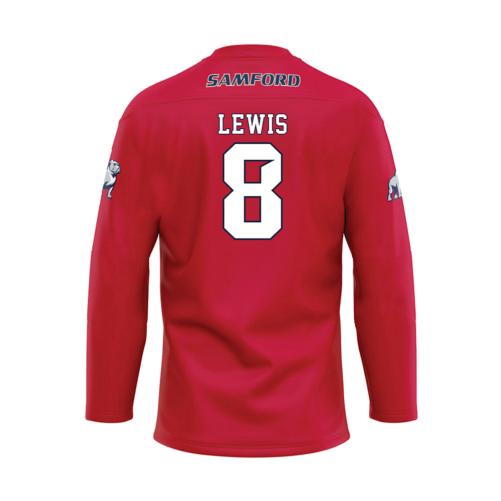 Samford - NCAA Football : Kyree Lewis - Red Hockey Jersey-1