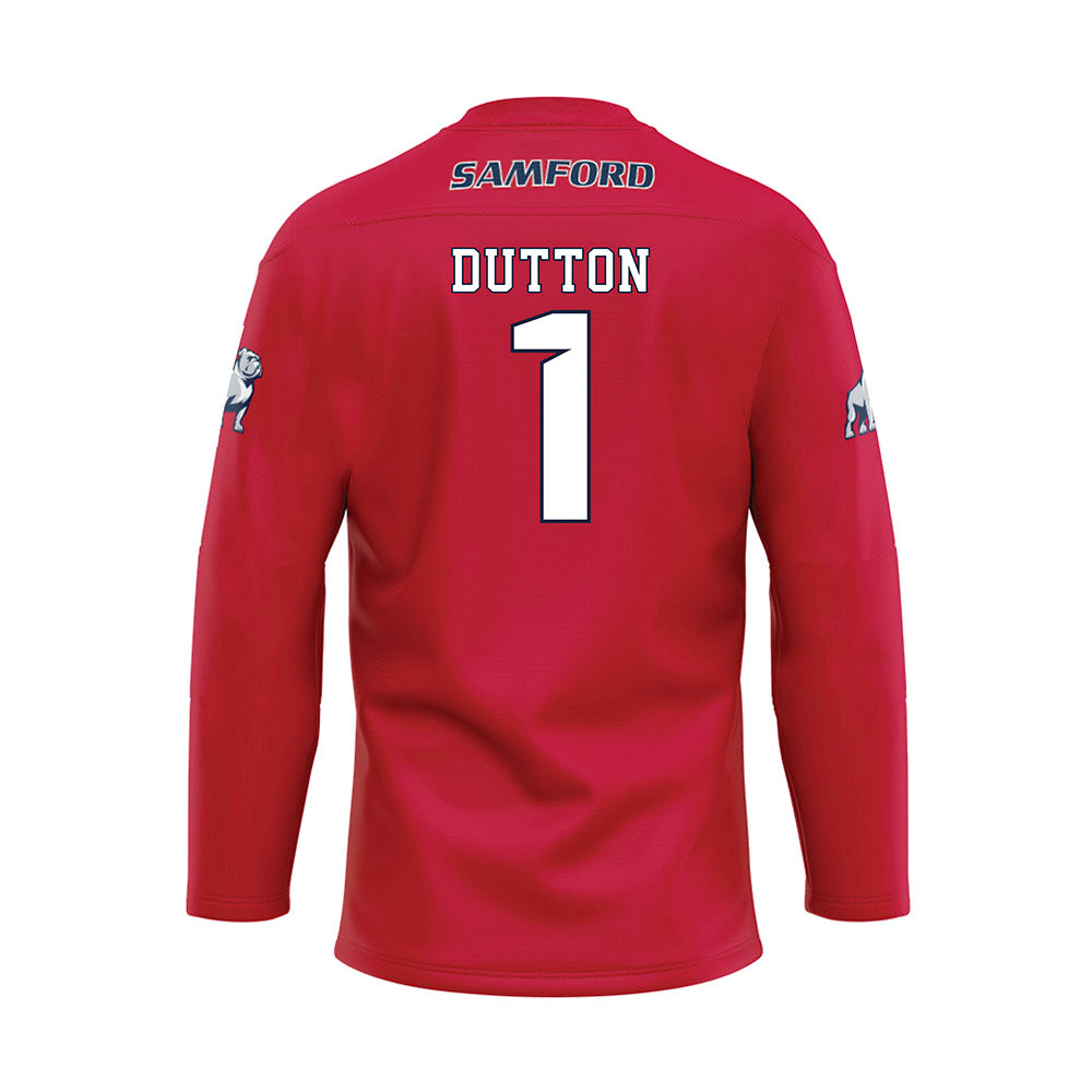 Samford - NCAA Baseball : Pierce Dutton - Red Hockey Jersey-1