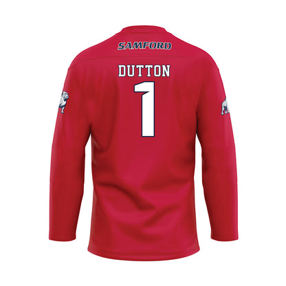 Samford - NCAA Baseball : Pierce Dutton - Red Hockey Jersey-1