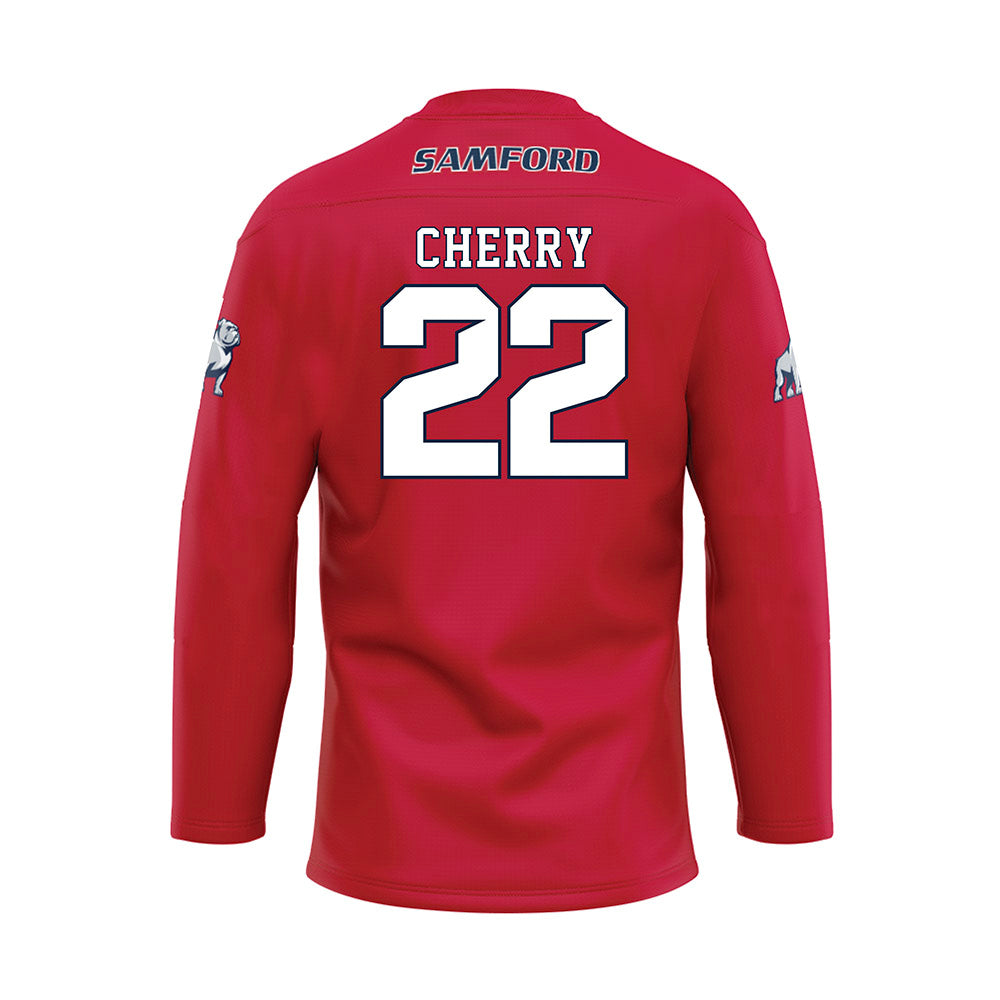 Samford - NCAA Football : Kenyon Cherry - Red Hockey Jersey-1