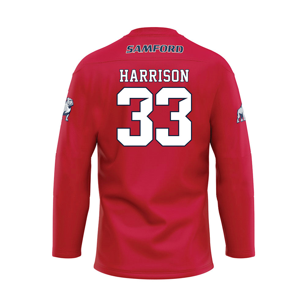 Samford - NCAA Softball : Kayden Harrison - Red Hockey Jersey-1