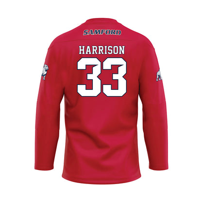 Samford - NCAA Softball : Kayden Harrison - Red Hockey Jersey-1