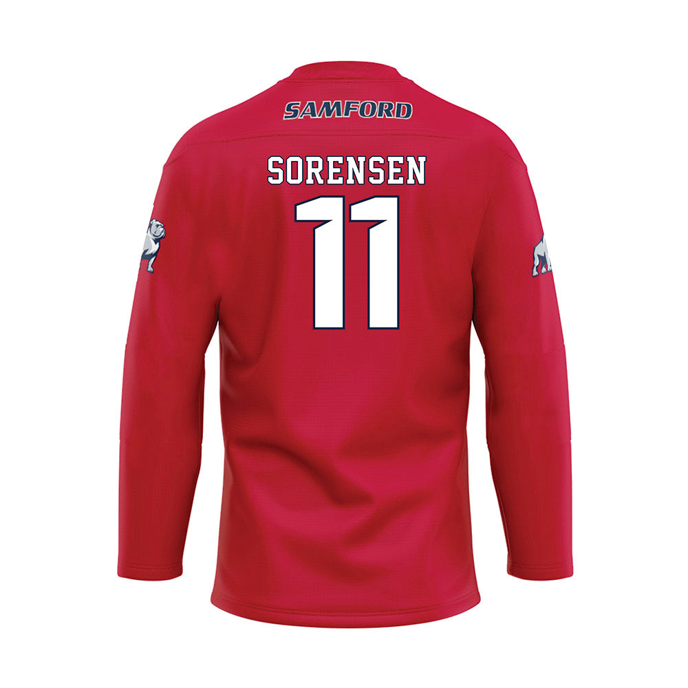 Samford - NCAA Women's Volleyball : Emma Sorensen - Red Hockey Jersey-1