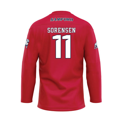Samford - NCAA Women's Volleyball : Emma Sorensen - Red Hockey Jersey-1