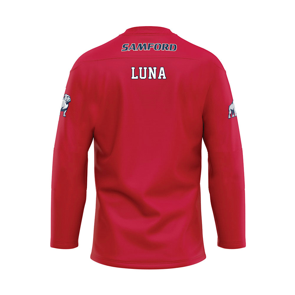 Samford - NCAA Women's Track & Field : Daisy Luna - Red Hockey Jersey-1