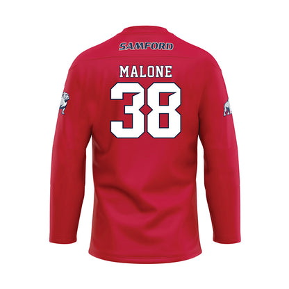 Samford - NCAA Baseball : John Malone - Maroon Fashion Jersey