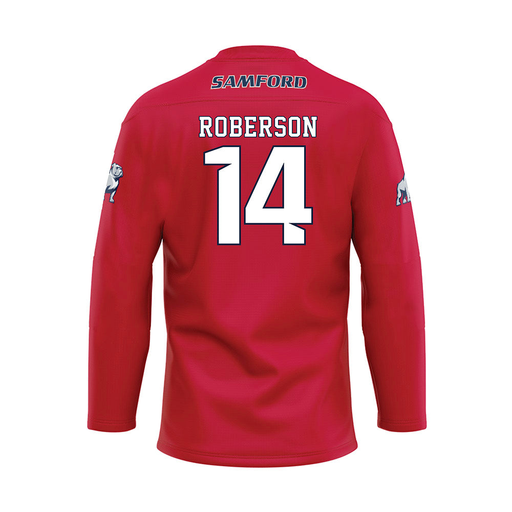 Samford - NCAA Women's Basketball : Makayla Roberson - Red Hockey Jersey-1