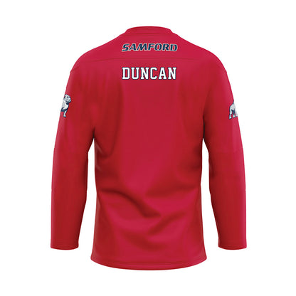 Samford - NCAA Cheerleading : Jayla Duncan - Red Hockey Jersey-1