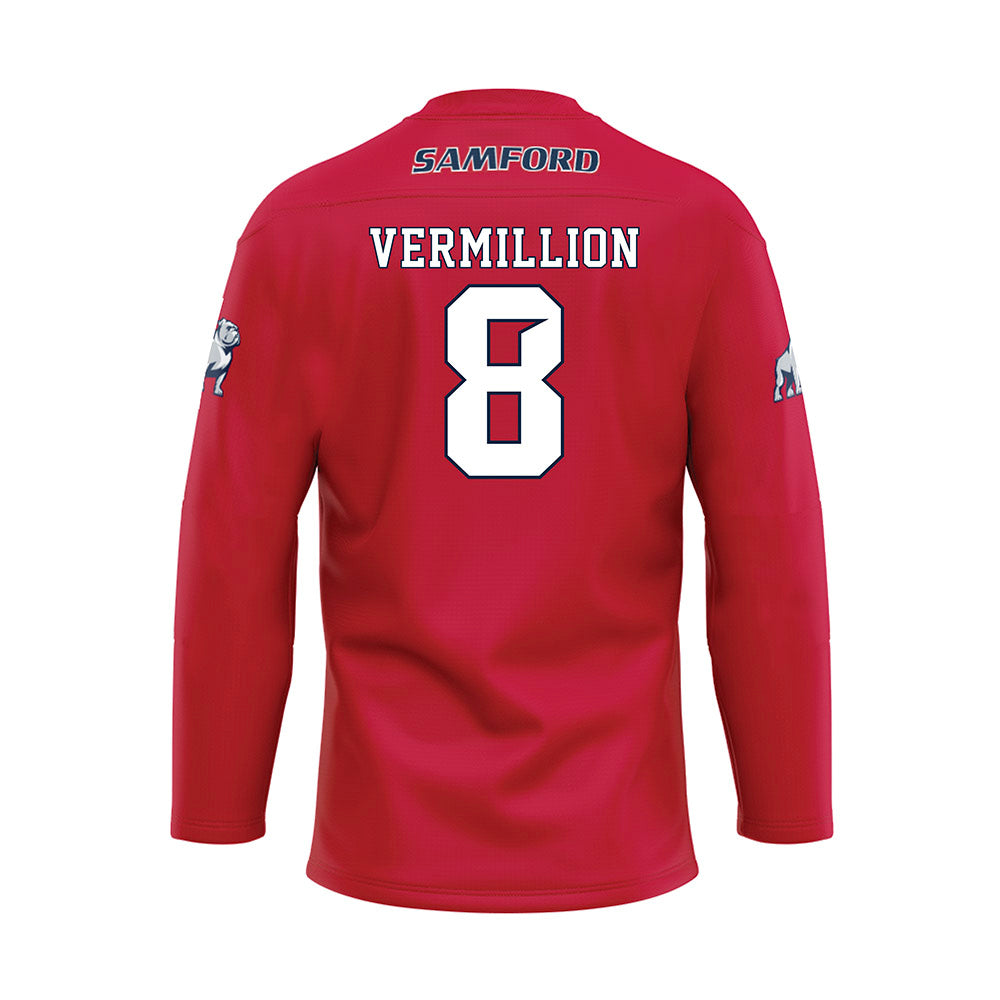 Samford - NCAA Baseball : Ryan Vermillion - Red Hockey Jersey-1