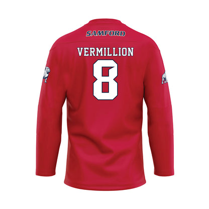Samford - NCAA Baseball : Ryan Vermillion - Red Hockey Jersey-1