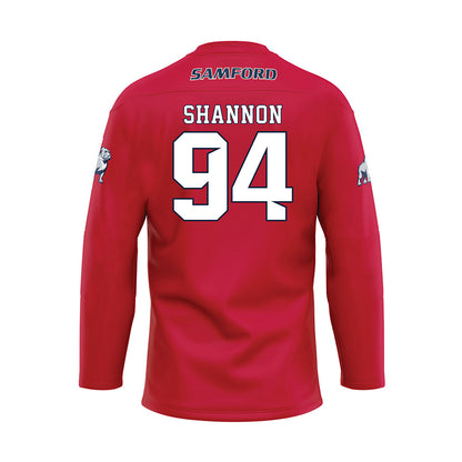 Samford - NCAA Football : Joseph Shannon - Red Hockey Jersey-1
