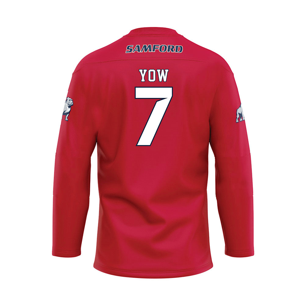 Samford - NCAA Football : Kerrell Yow - Red Hockey Jersey-1