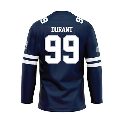 Samford - NCAA Football : Tyler Durant - Blue Hockey Jersey-1