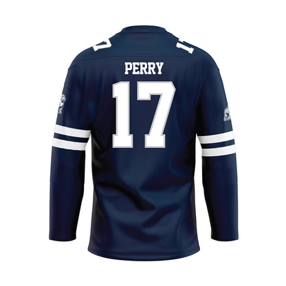 Samford - NCAA Baseball : Hayden Perry - Blue Hockey Jersey-1