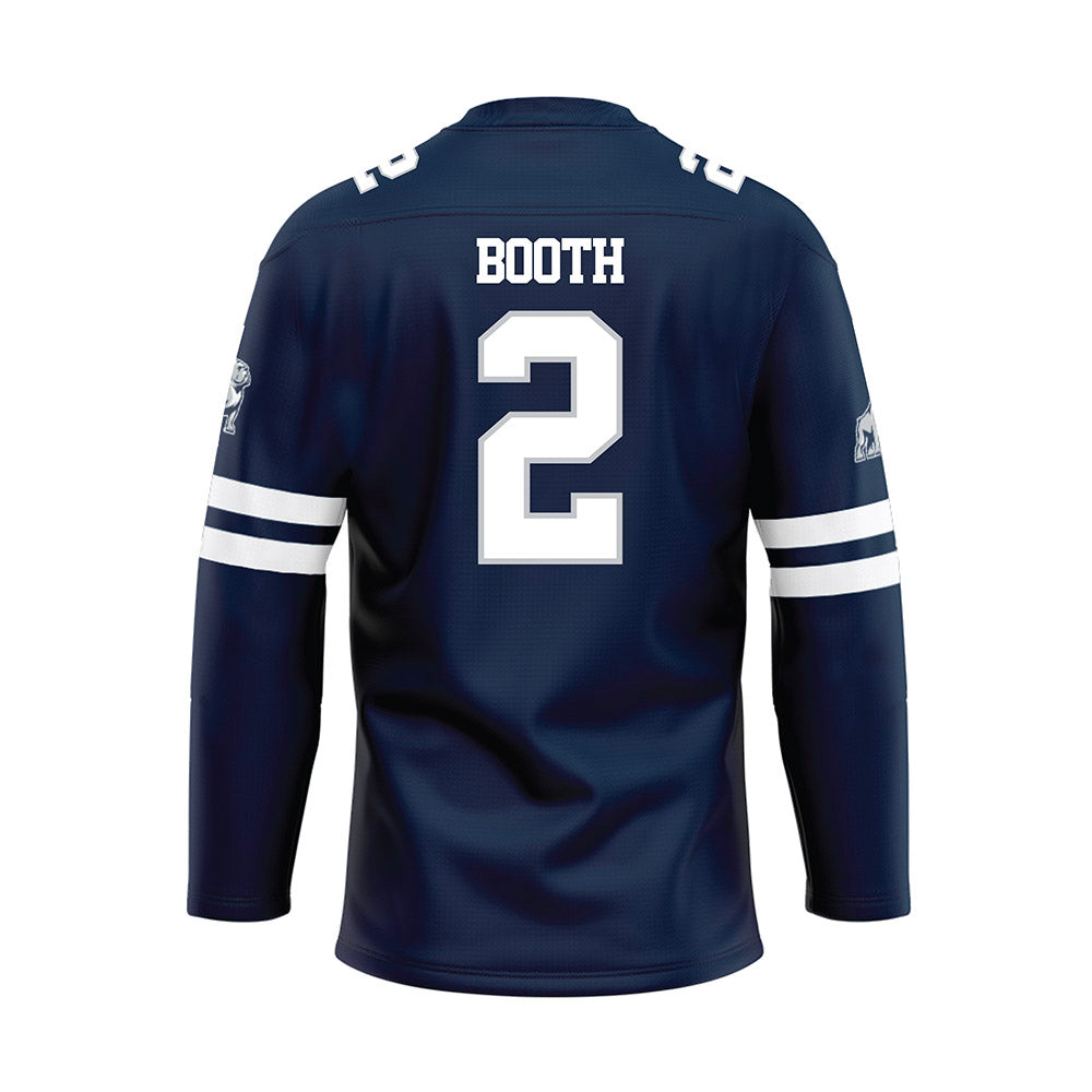 Samford - NCAA Men's Basketball : Jadin Booth - Blue Hockey Jersey-1