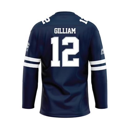 Samford - NCAA Football : Charlie Gilliam - Blue Hockey Jersey-1
