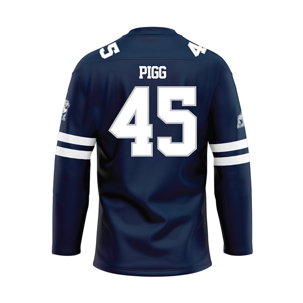 Samford - NCAA Football : Cannon Pigg - Blue Hockey Jersey-1