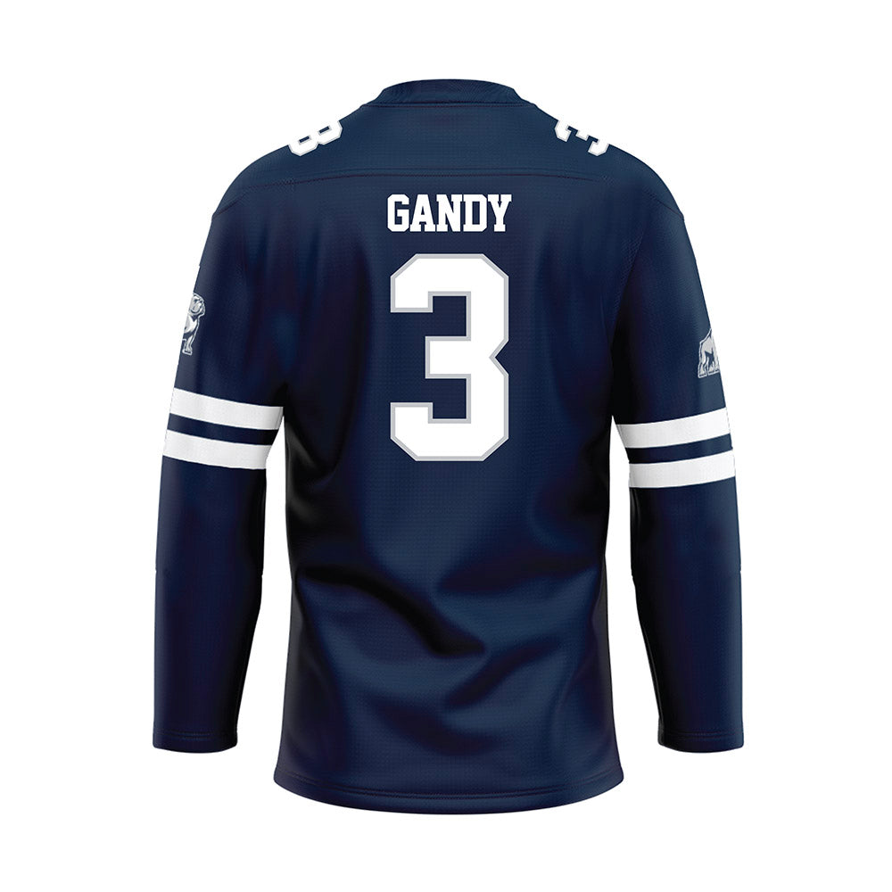 Samford - NCAA Baseball : Gus Gandy - Blue Hockey Jersey-1