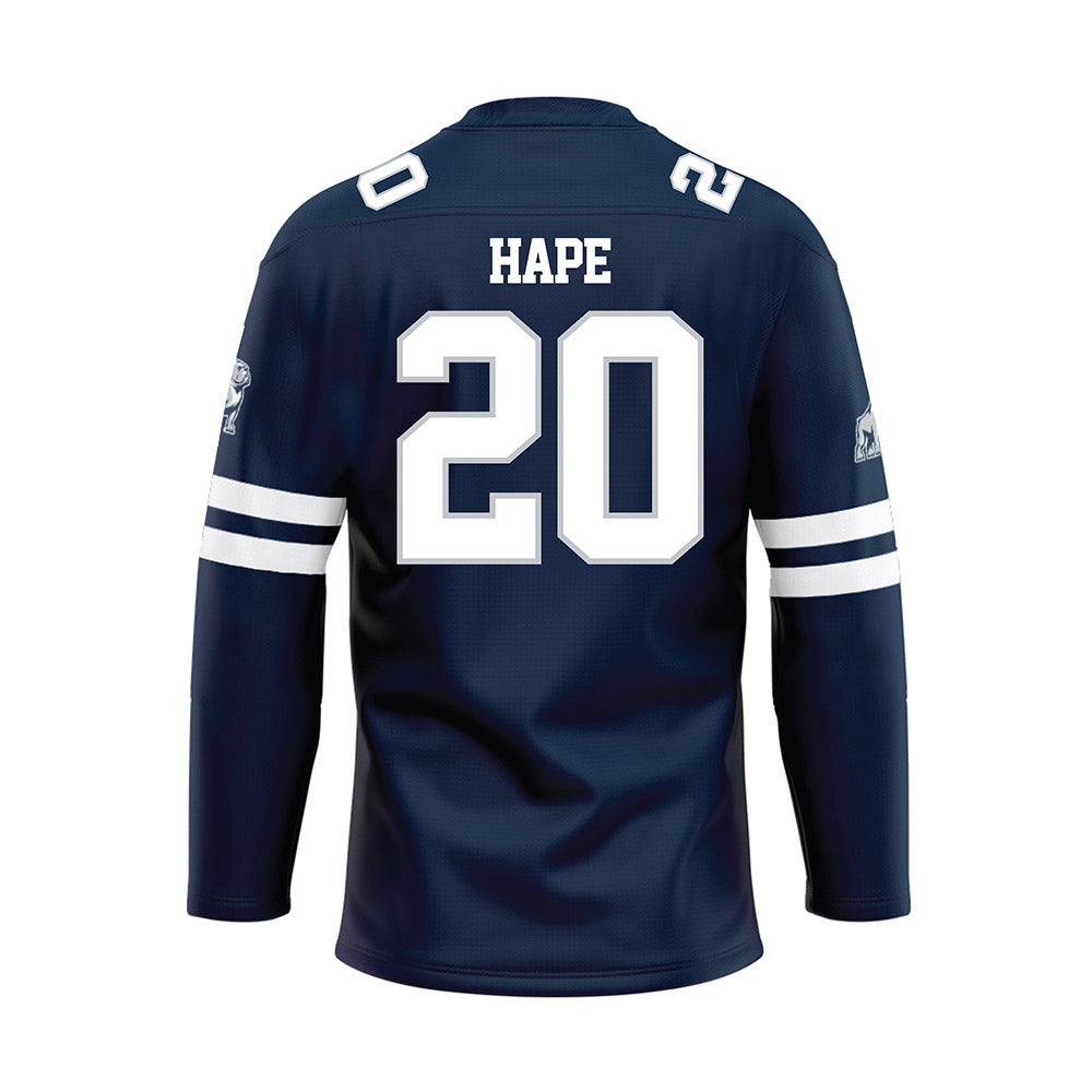 Samford - NCAA Women's Basketball : Bailey Hape - Blue Hockey Jersey-1