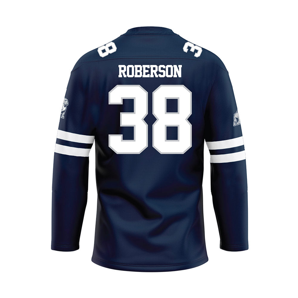 Samford - NCAA Football : Michael Roberson - Blue Hockey Jersey-1