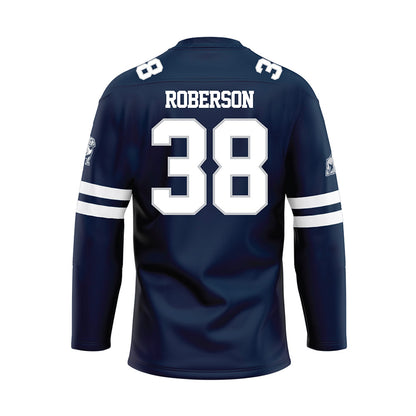 Samford - NCAA Football : Michael Roberson - Blue Hockey Jersey-1
