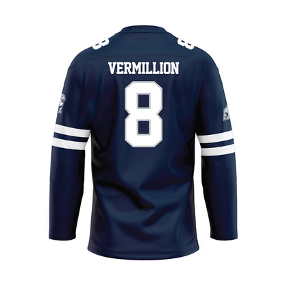 Samford - NCAA Baseball : Ryan Vermillion - Blue Hockey Jersey-1