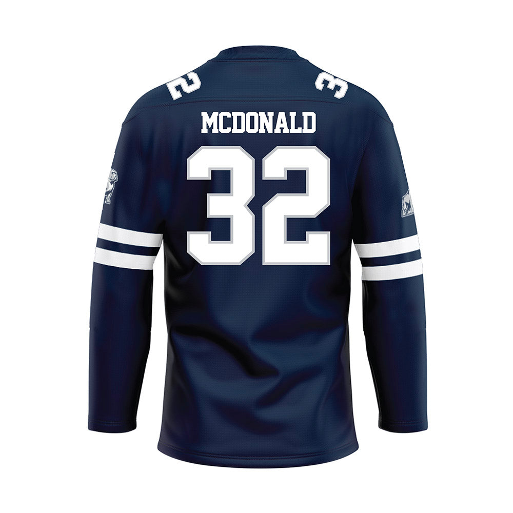 Samford - NCAA Baseball : Parker McDonald - Blue Hockey Jersey-1