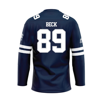 Samford - NCAA Football : Landon Beck - Blue Hockey Jersey-1