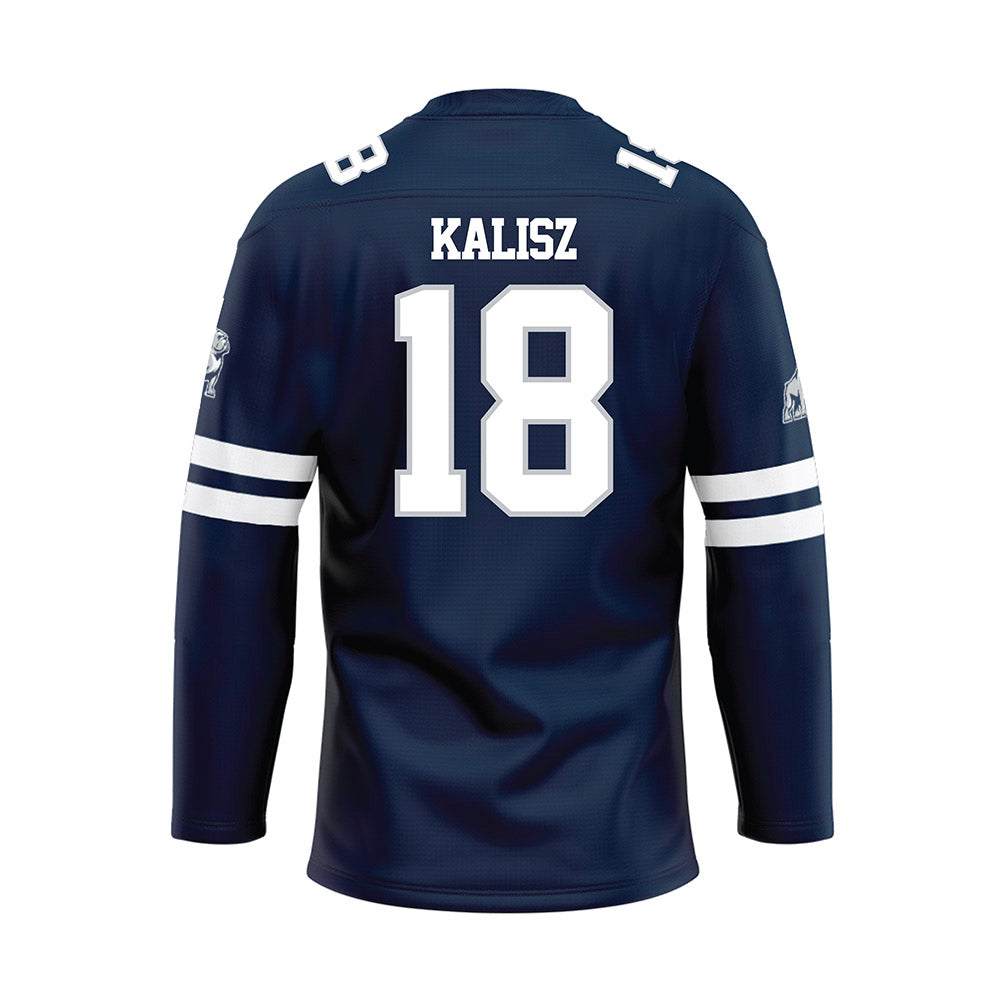 Samford - NCAA Women's Volleyball : Maggie Kalisz - Blue Hockey Jersey-1