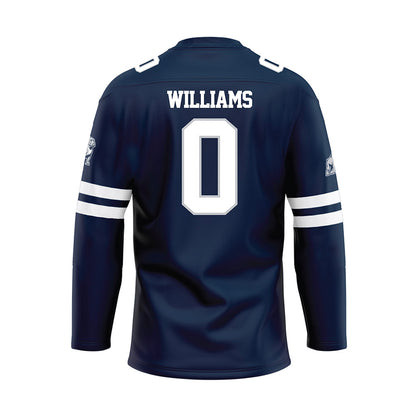 Samford - NCAA Football : Greg Williams - Blue Hockey Jersey-1