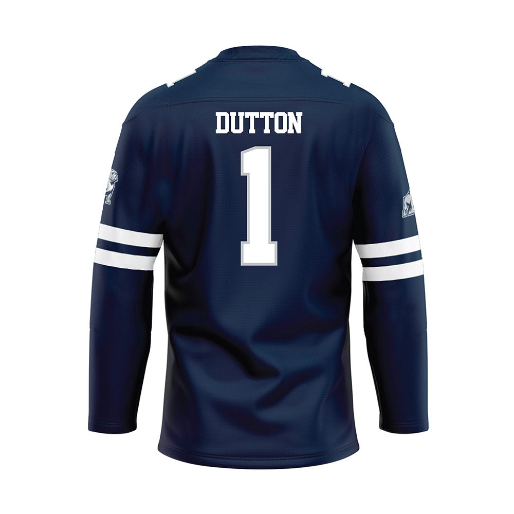 Samford - NCAA Baseball : Pierce Dutton - Blue Hockey Jersey-1