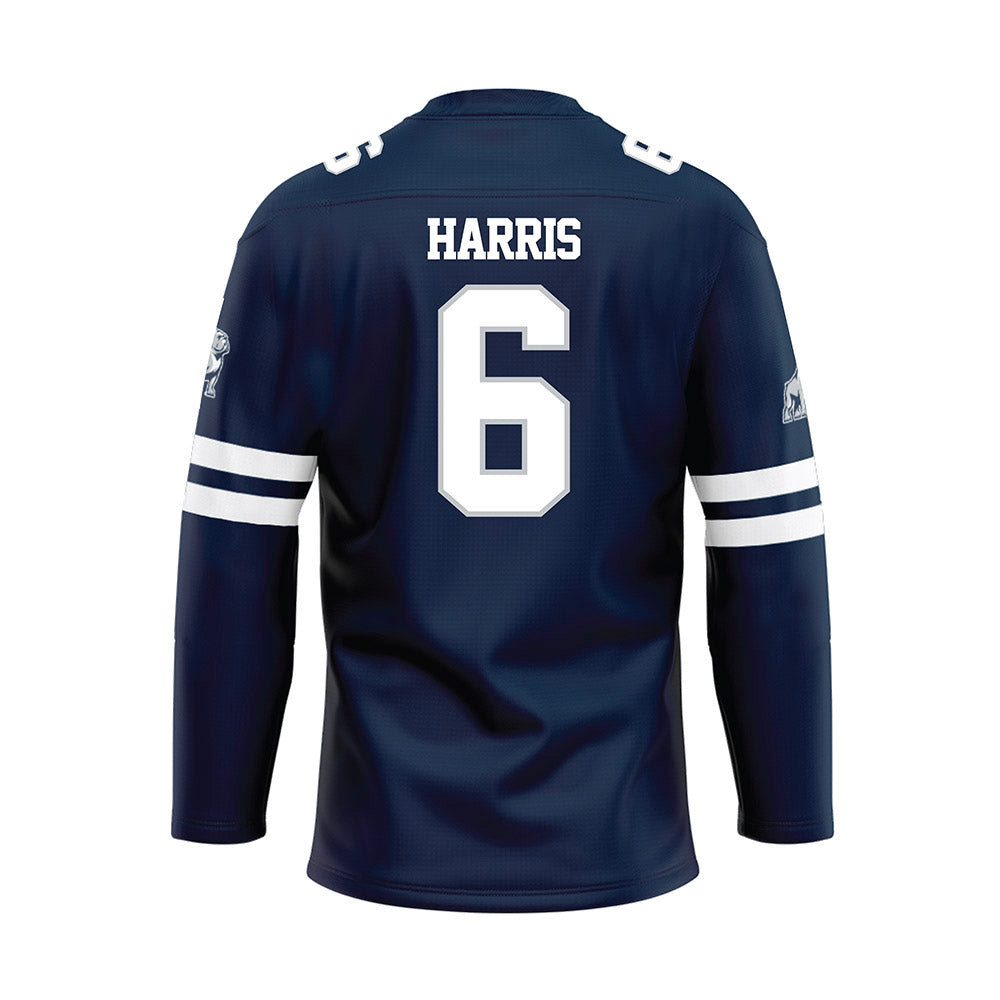 Samford - NCAA Baseball : Jackson Harris - Blue Hockey Jersey-1