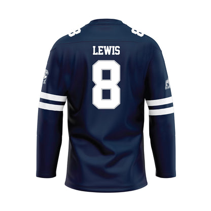 Samford - NCAA Football : Kyree Lewis - Blue Hockey Jersey-1