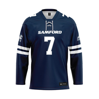 Samford - NCAA Football : Kerrell Yow - Blue Hockey Jersey-0