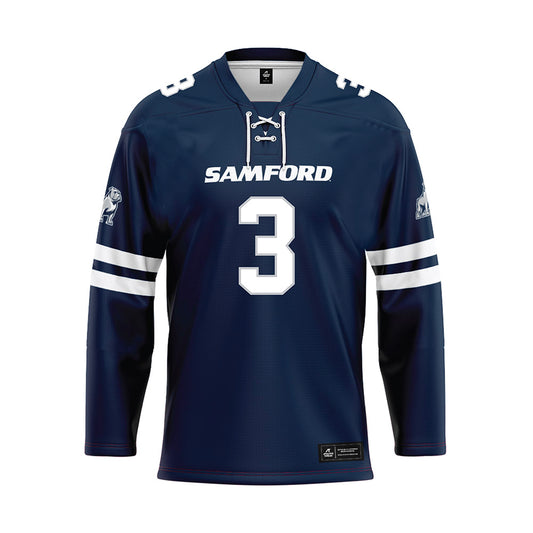 Samford - NCAA Baseball : Gus Gandy - Blue Hockey Jersey-0