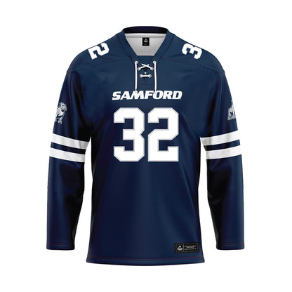Samford - NCAA Baseball : Parker McDonald - Blue Hockey Jersey-0