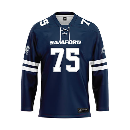 Samford - NCAA Football : Shawn Kennedy - Blue Hockey Jersey-0