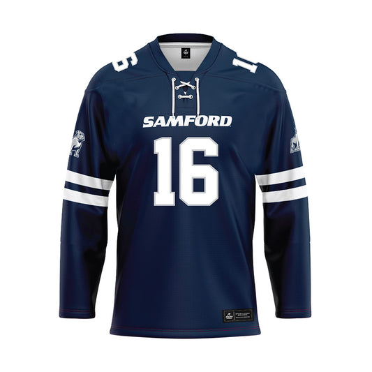 Samford - NCAA Football : Cooper Pennington - Blue Hockey Jersey-0