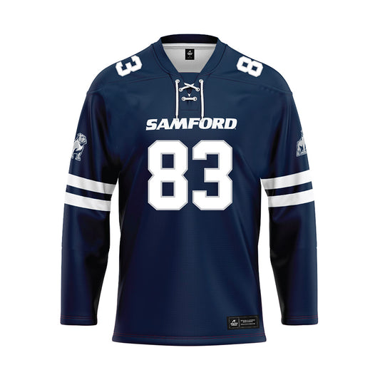 Samford - NCAA Football : Hudson Krauklis - Blue Hockey Jersey-0