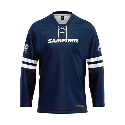 Samford - NCAA Men's Track & Field : Grant Weighall - Blue Hockey Jersey-0